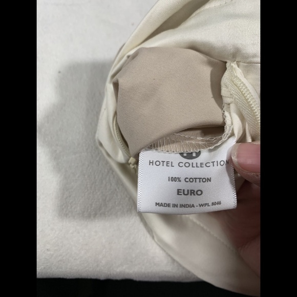 NIB Hotel Collection Contrast Flange (1) European Sham in 2 Tone Pear - Picture 10 of 12